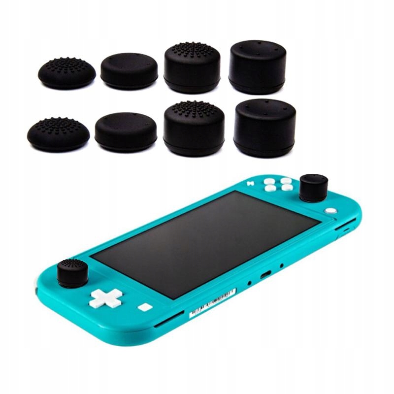8x Nakładki gumki silikonowe Nintendo Switch OLED NS Lite Czarne