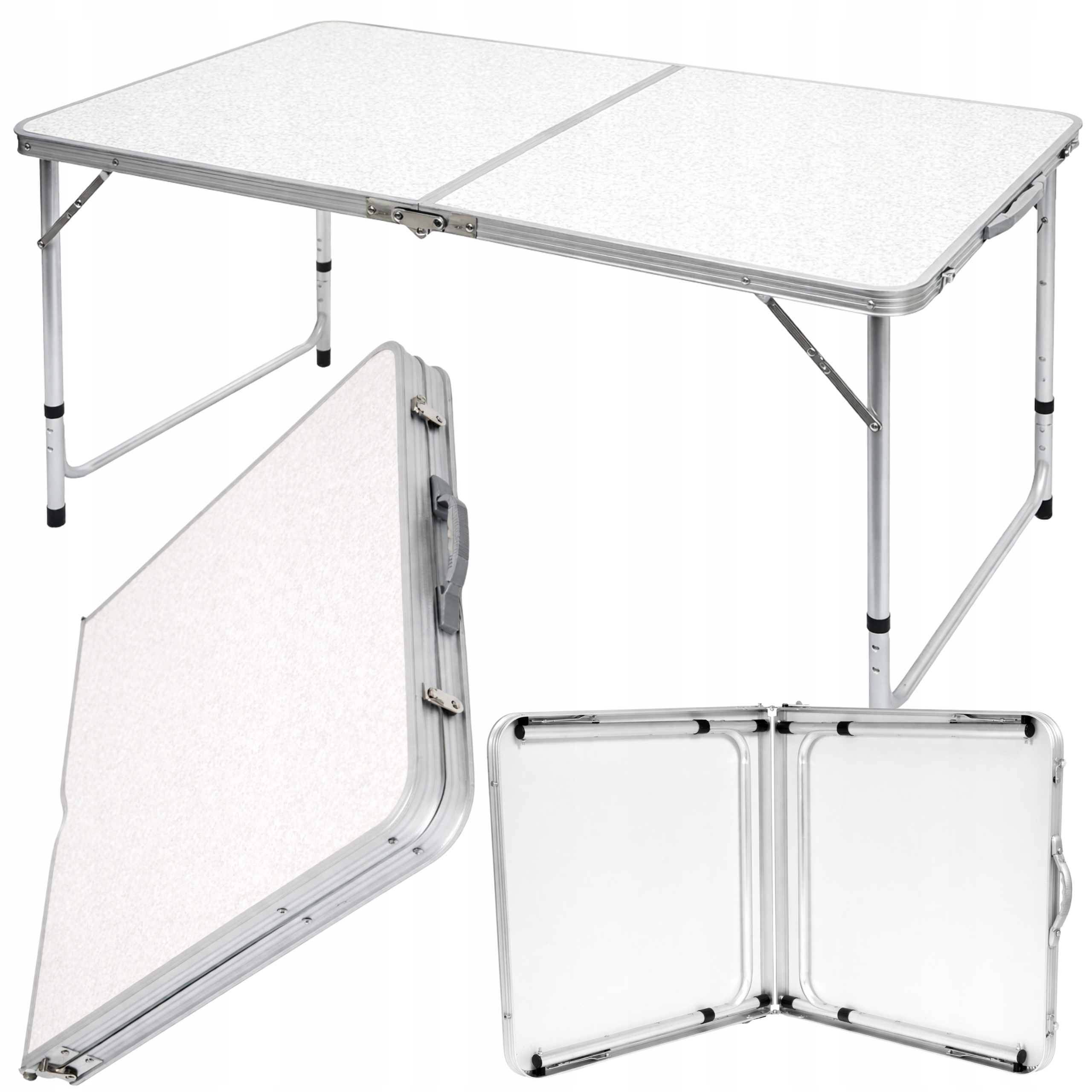 Turistický skládací kempingový zahradní stolek s kufrem 120x60