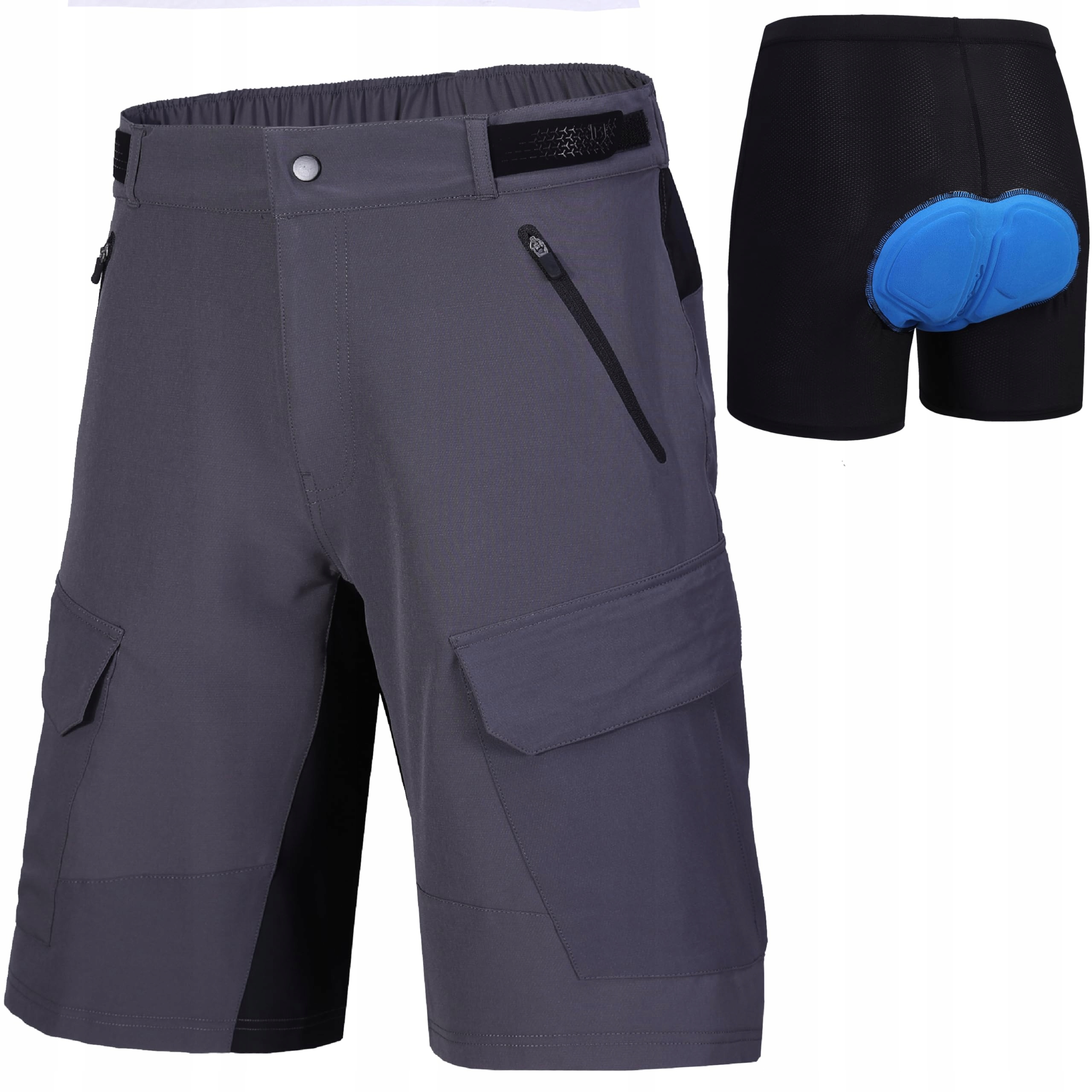 Męskie spodnie rowerowe Mtb rower górski szorty z wkładką S