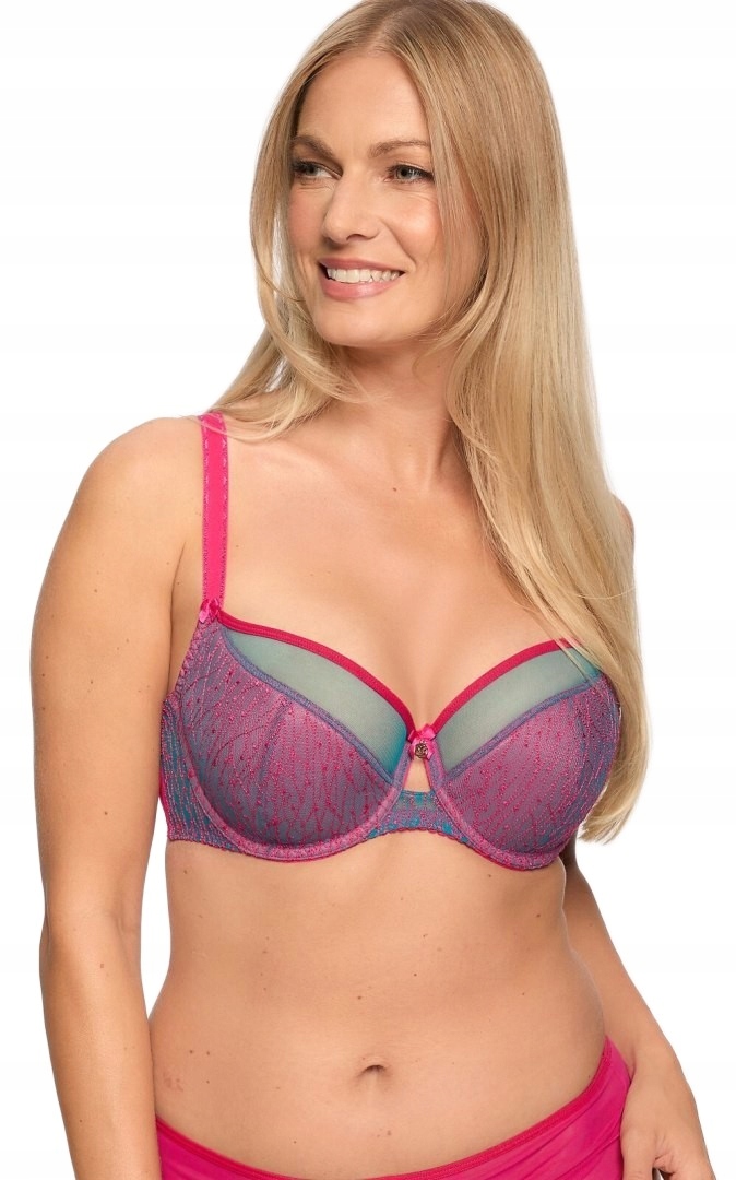 Polovyztužená podprsenka semi soft Gaia 1295 Ariel 70G fuchsiová-tyrkysová md