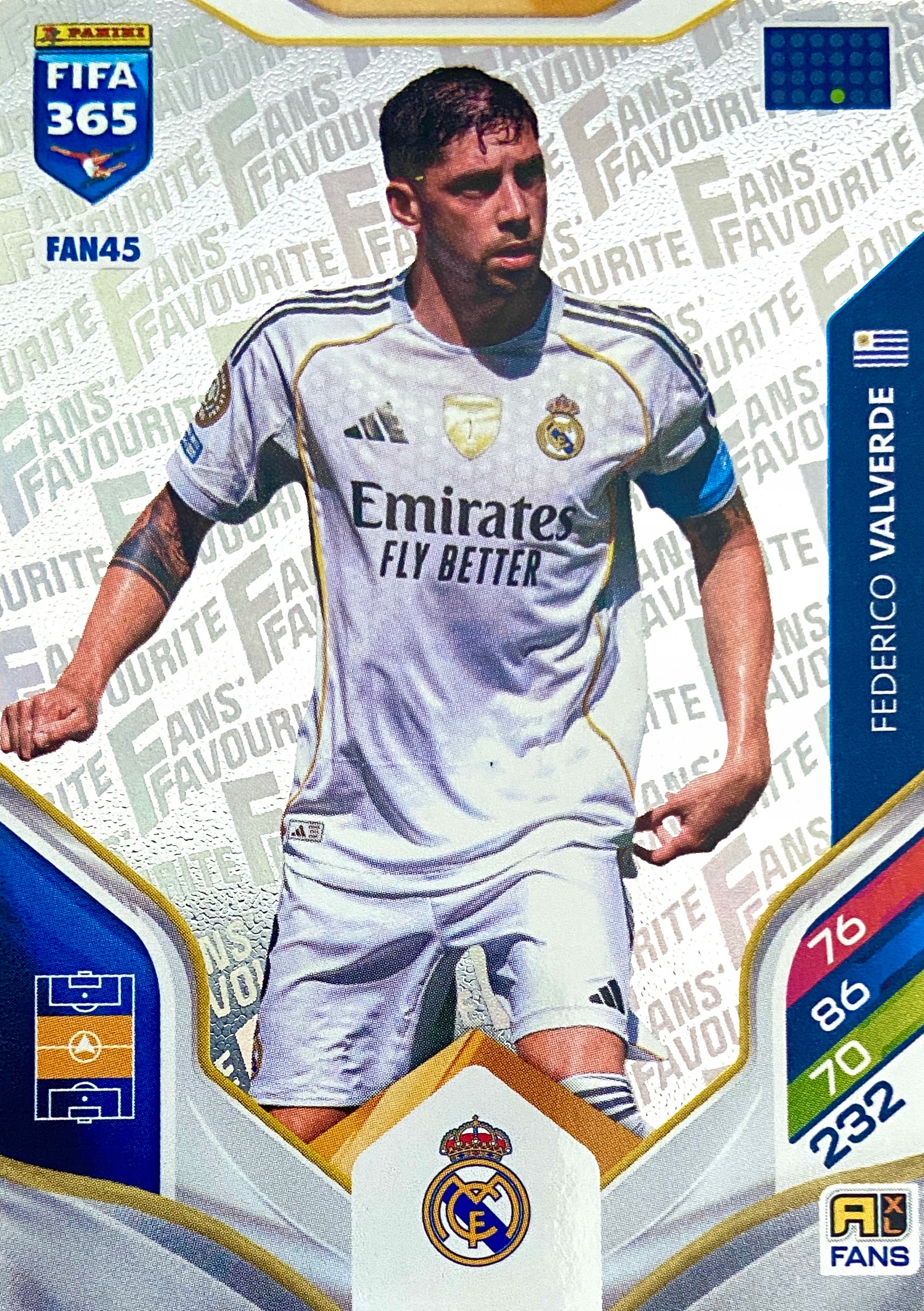 Panini Fifa 365 2026 Fans Favourite FAN45 Federico Valverde Real Madryt
