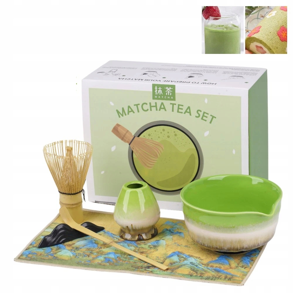 Dárková sada na čaj matcha šálek metla podstavec lžička