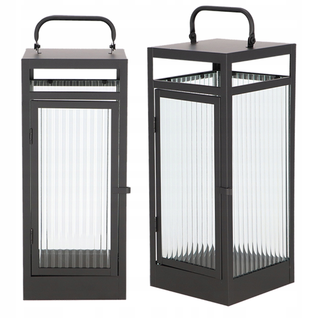 Lampáš s ryhovaným sklom h46,3 cm Moderný Loftový Vertikálny Vysoký Veľký
