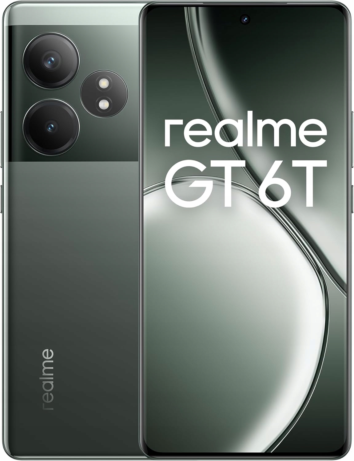 Nowy Realme Gt 6T 5G 8/256GB Amoled 120Hz 6,78" IP65 5500mAh Zielony
