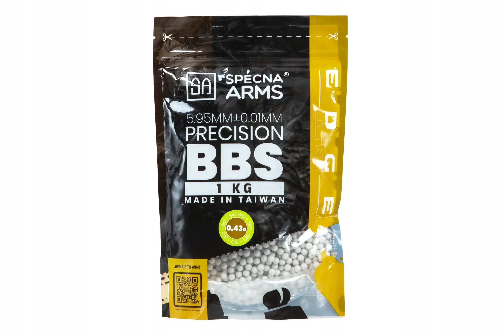 Přesné kuličky Asg 0,43 g Specna Arms Edge Ultra Bio 1 kg Bílé