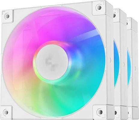 Wentylator Deepcool FD12 Argb 3-pack biały (R-FD12-WHAPN3-G)