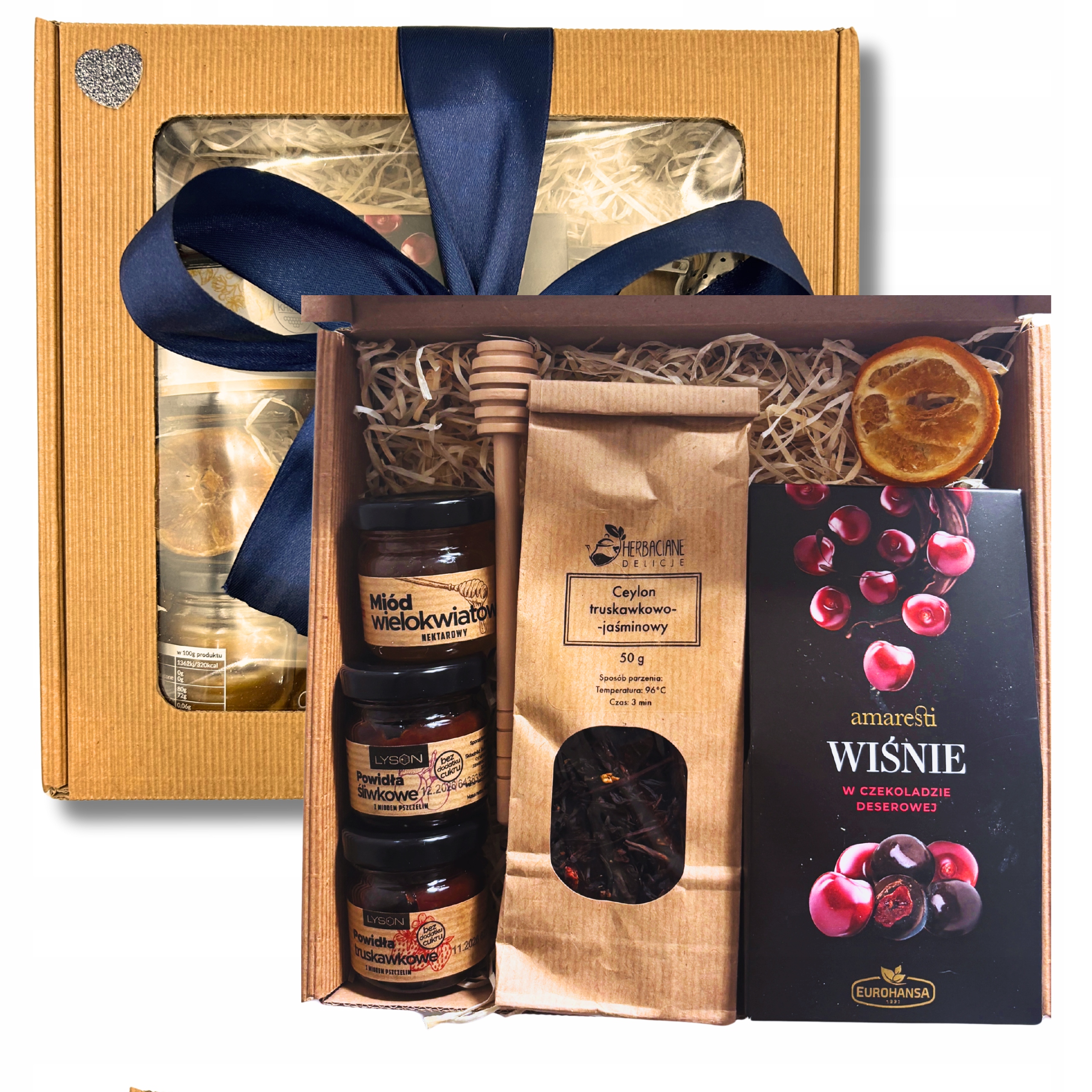 Levně Dárková Sada Čaj Med Nabírač Medu Dárek Den Prarodičů