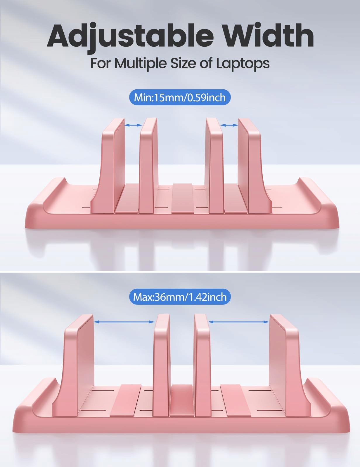 VAYDEER Stojak Na Laptop Pionowy Regulowany 5w1 Na MacBook i Laptop 17 cali — miniatura 8