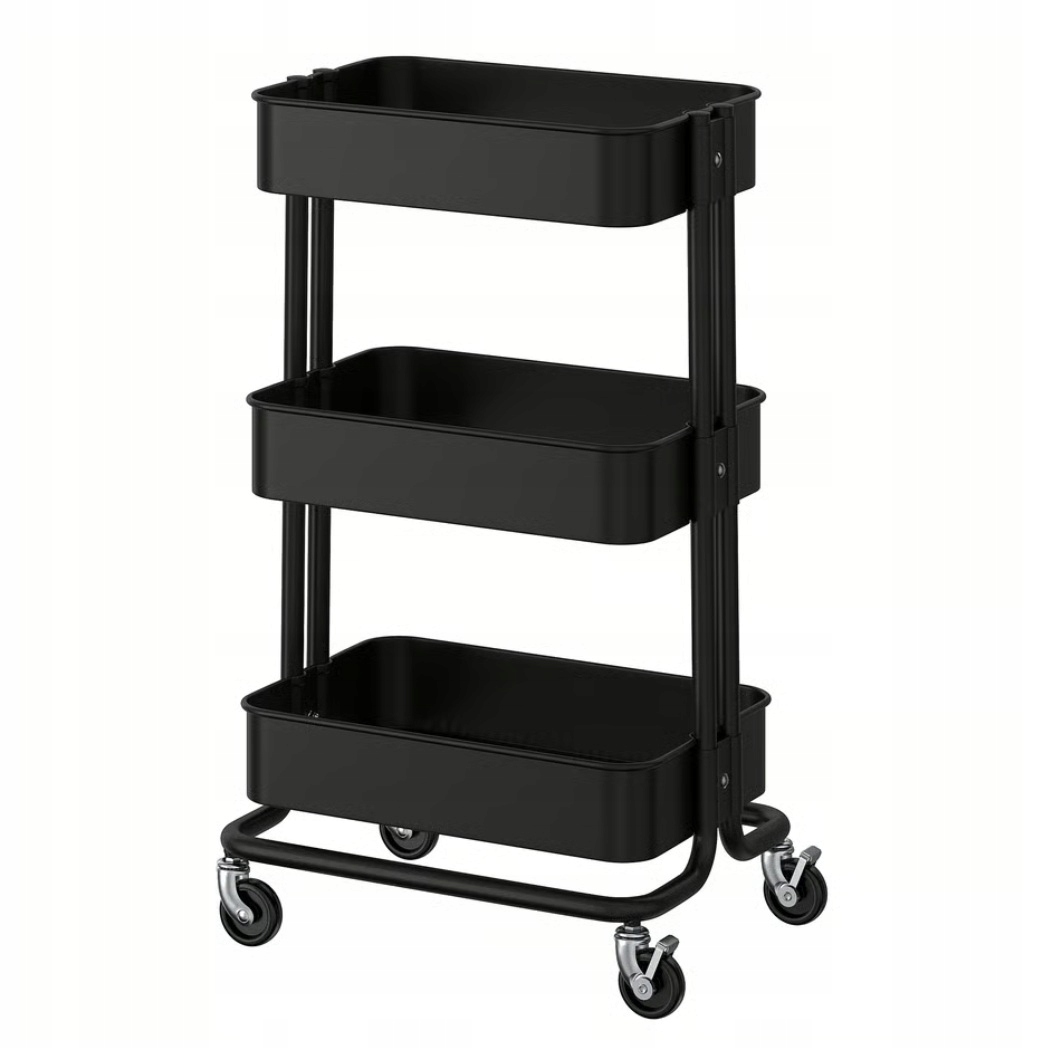 Ikea Raskog kuchyňský vozík na kolečkách, regál Černý 35x45x77 cm