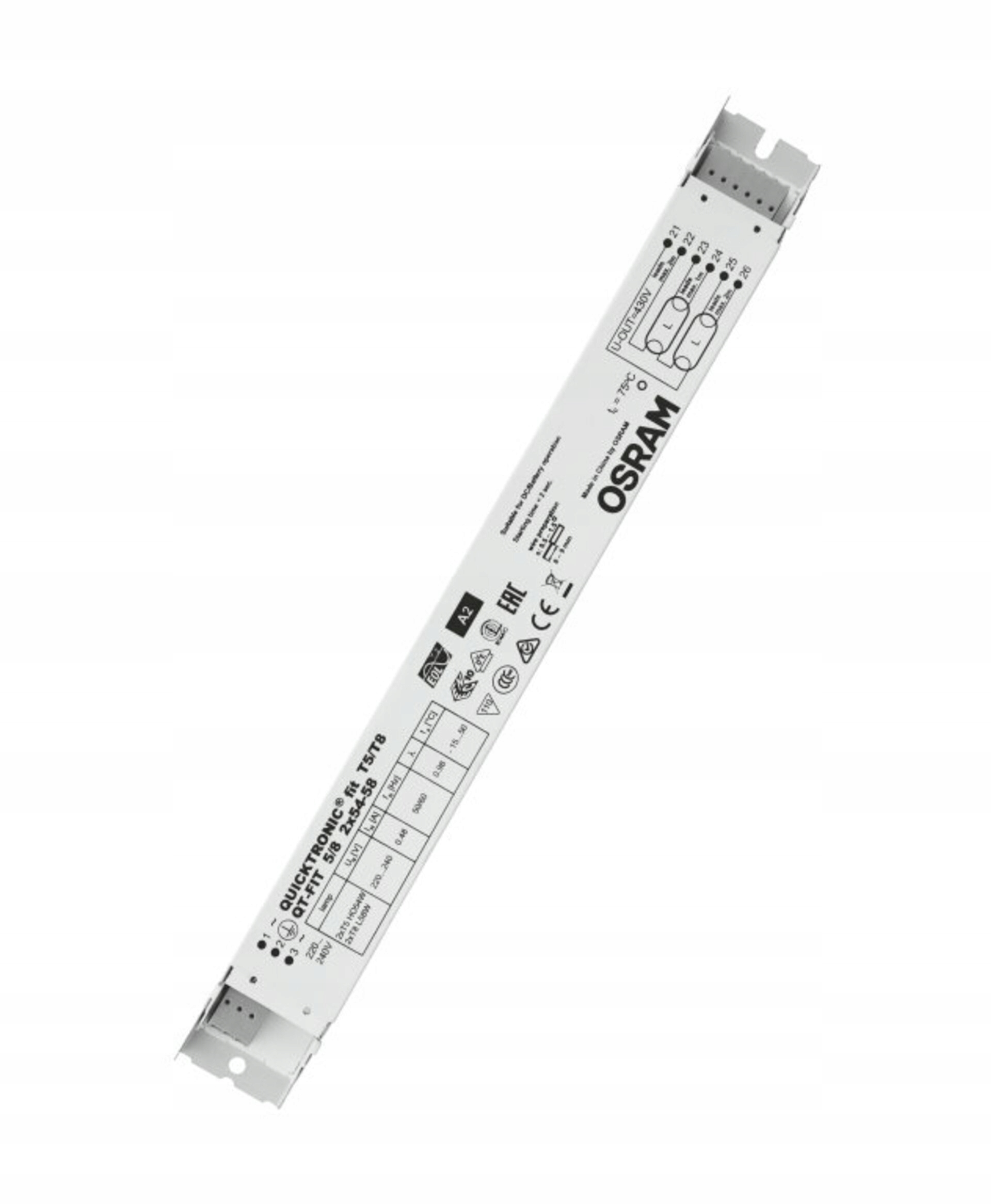 Ledvance Qt-fit 5/8 2x54-58 předřadník pro 2 zářivky 54W/58W, 50 000 h