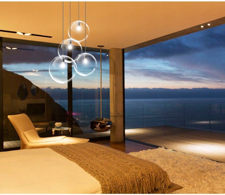 LAMPA SUFITOWA SZKLANA WISZĄCA KULA BLACK 20CM APP306 Kolekcja LASSI APP306-1CP