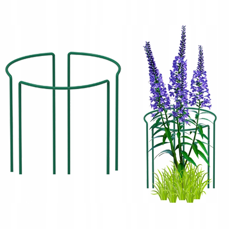 

Stalowa podpora do kwiatów 60 cm zielona 3 sztuki