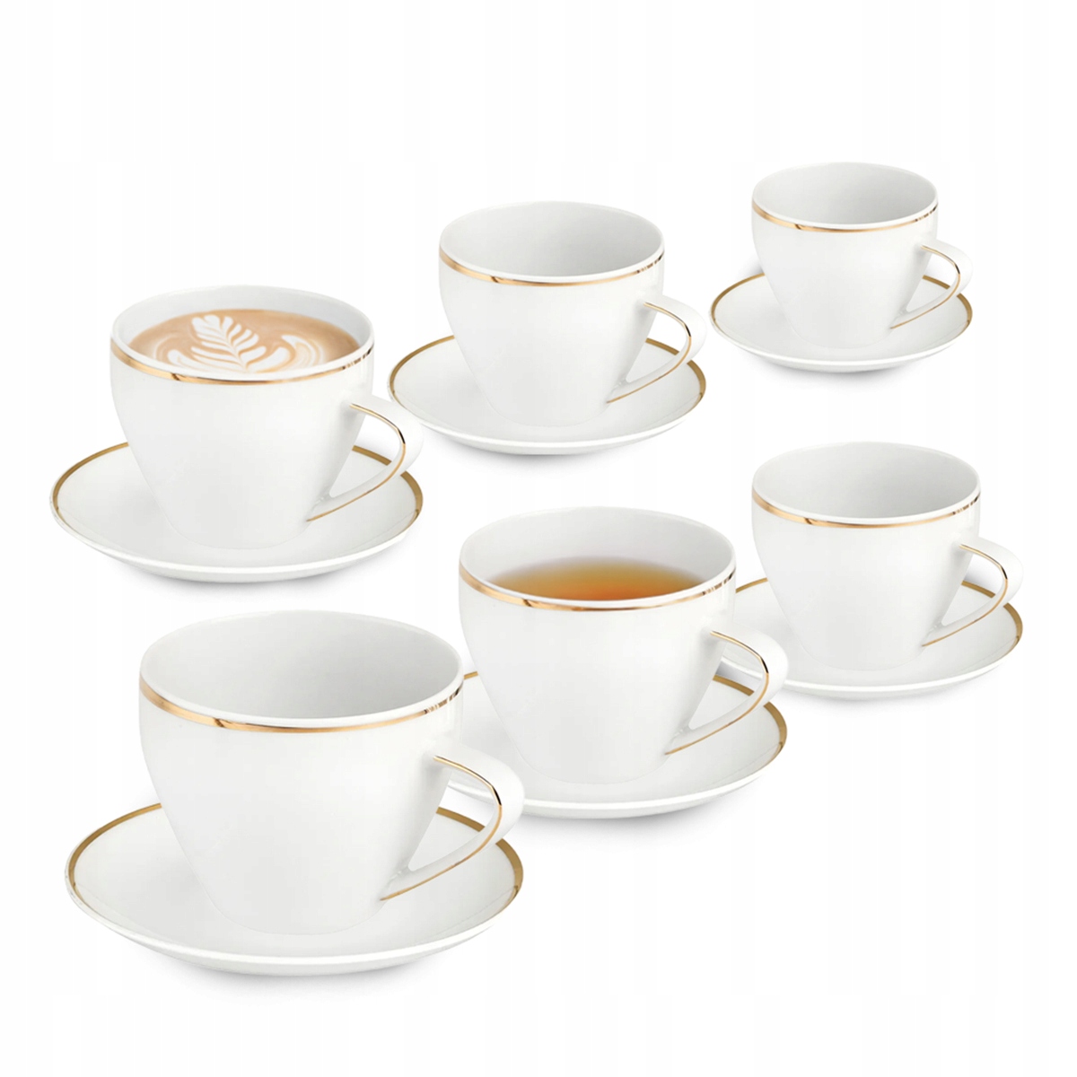Šálka sada MariaPaula Moderna Gold porcelán 250 ml 6 ks