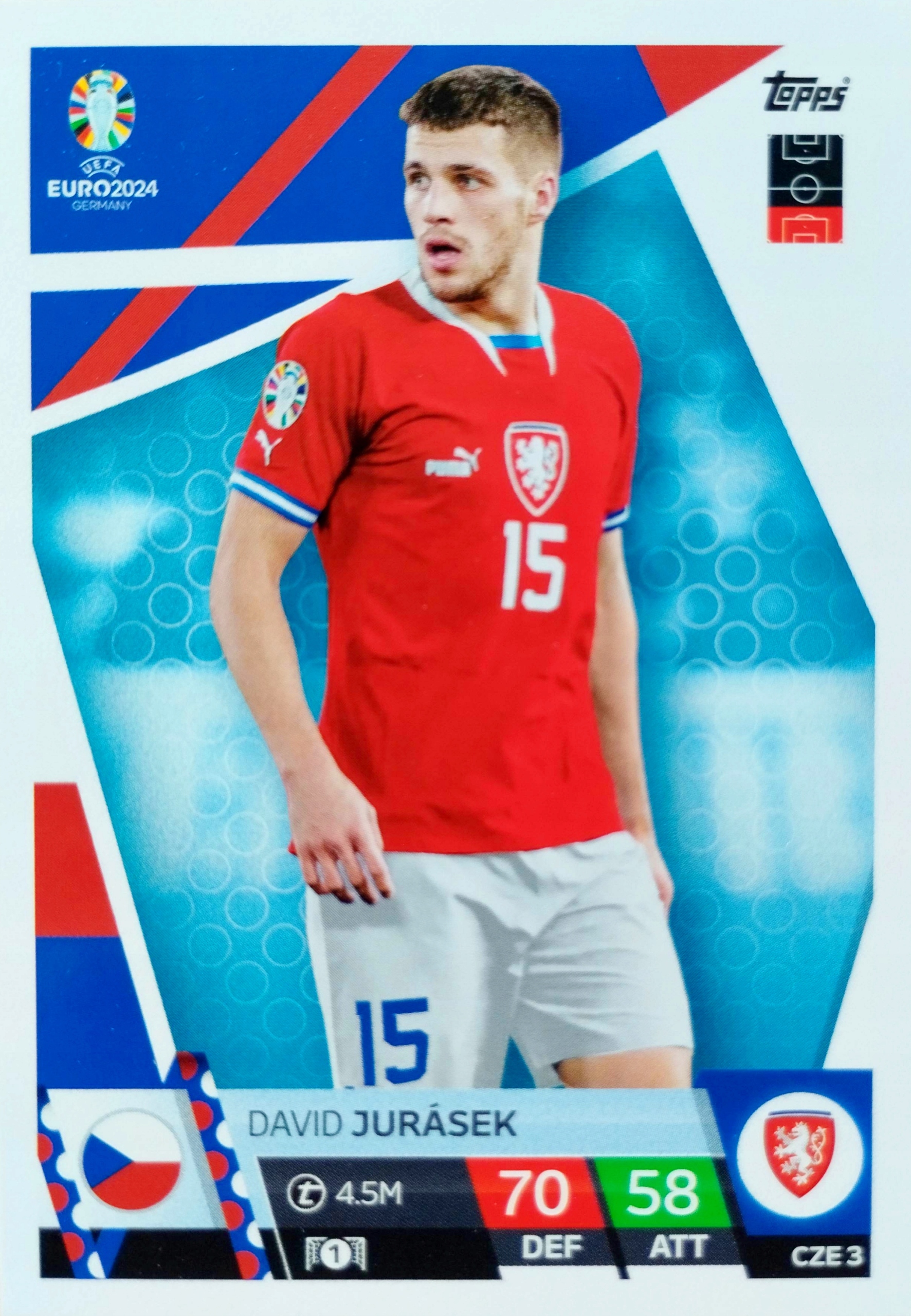Euro 2024 Topps Match Attax Cze 3 David Jurasek