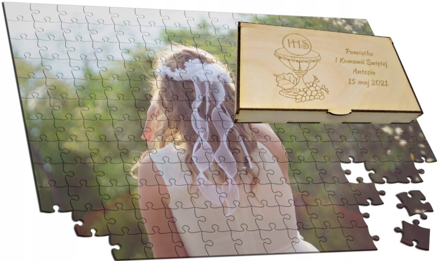 

Pamiątka Pierwszej Komunii Puzzle Ozdobne Pudełko