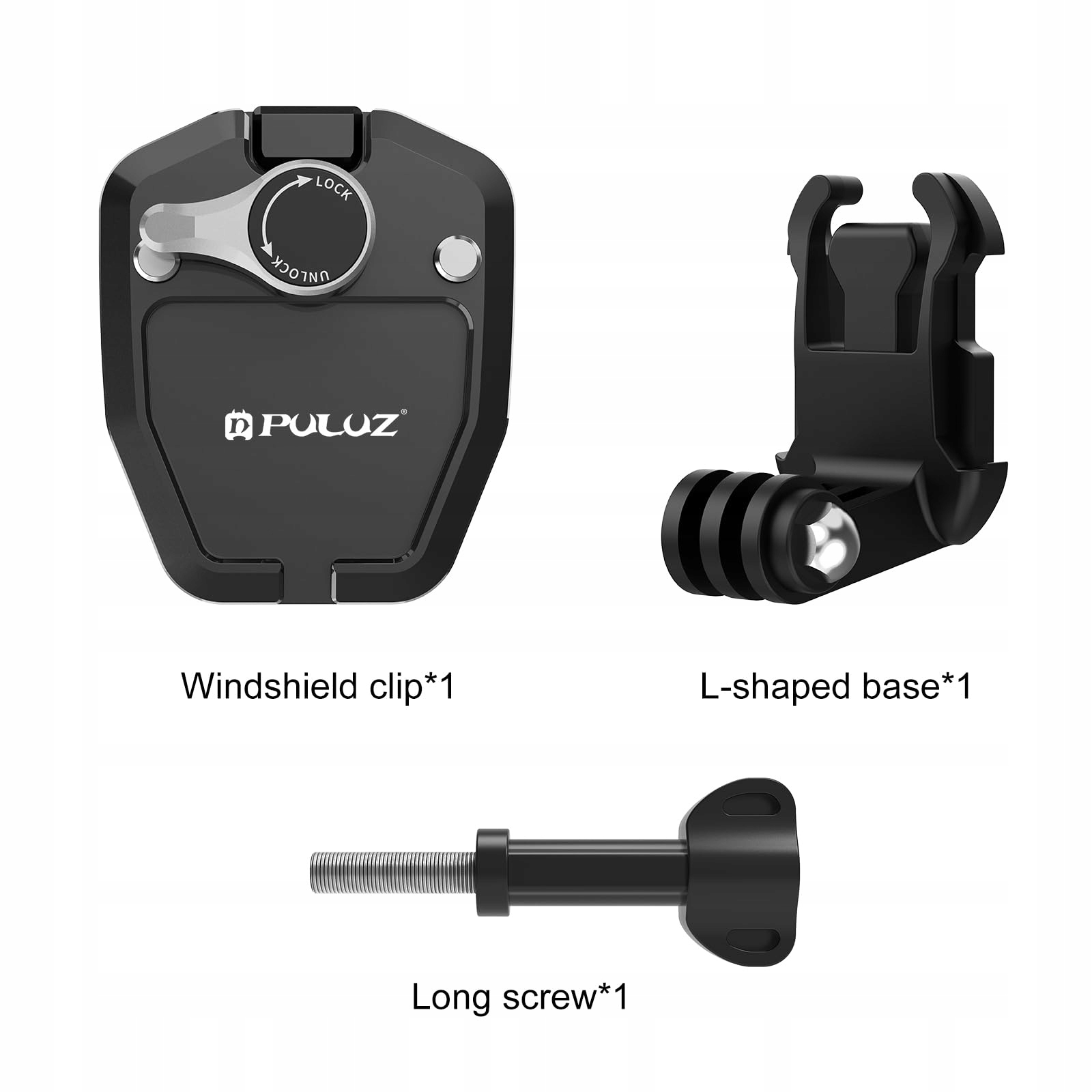 PULUZ Uchwyt Motocyklowy Do Kamer GoPro DJI Insta360 Aluminiumowy — miniatura 7