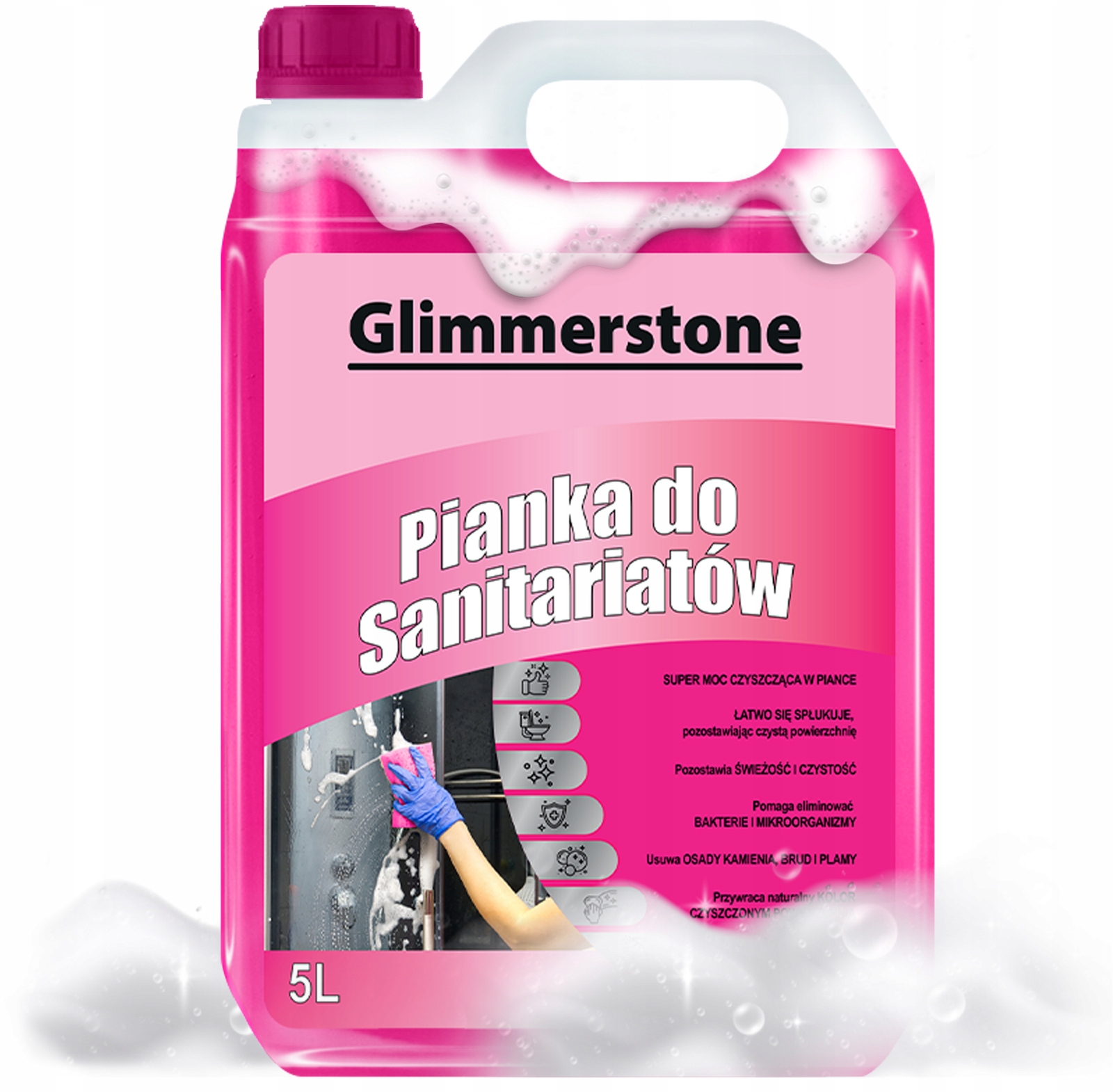 Účinná Pěna Na Mytí A Čištění Sanitárních Kabin Koupelny Wc 5L