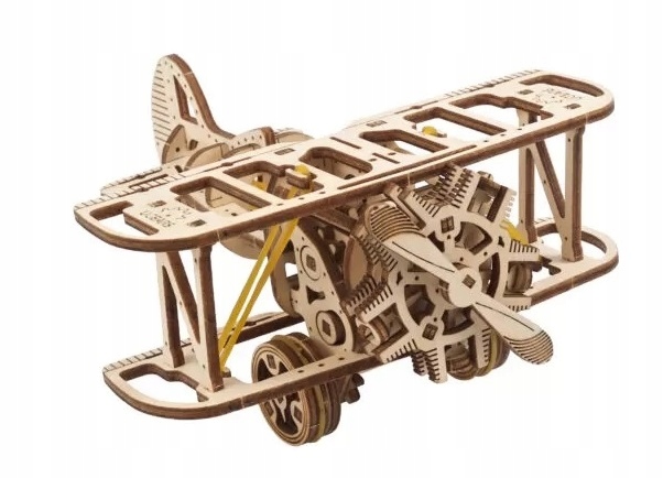 SAMOLOT AWIONETKA UGEARS MODEL MECHANICZNY PUZZLE 3D