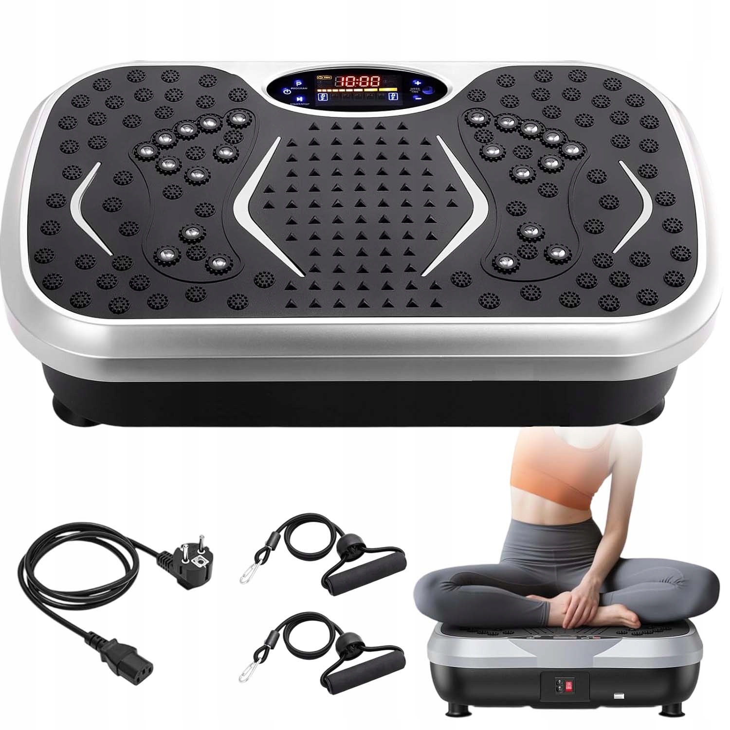 Platforma Wibracyjna Do Spalania 200W 99 Poziomów 5 Tryby Trening Domowy