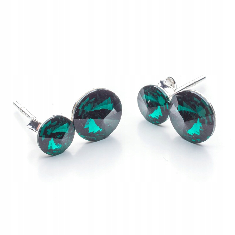 

Srebrne Kolczyki 925 z kr. Swarovski Rivoli 6/8mm