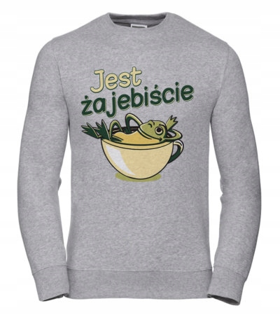 Pánská Mikina je žabí, M, šedá, pro něj chlapa, manžela, chlapce