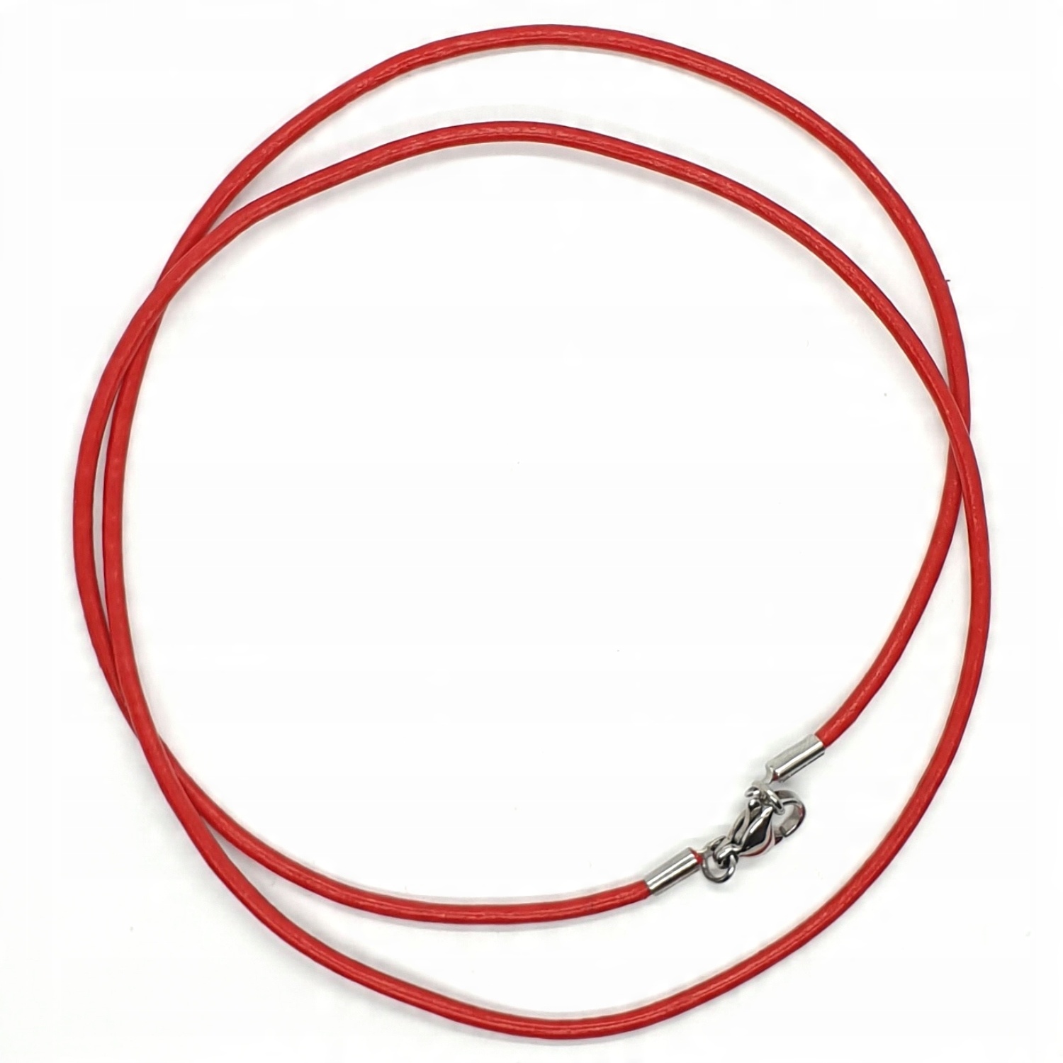 

Rzemień Skórzany Czerwony 2mm/45cm Stal chirurg.