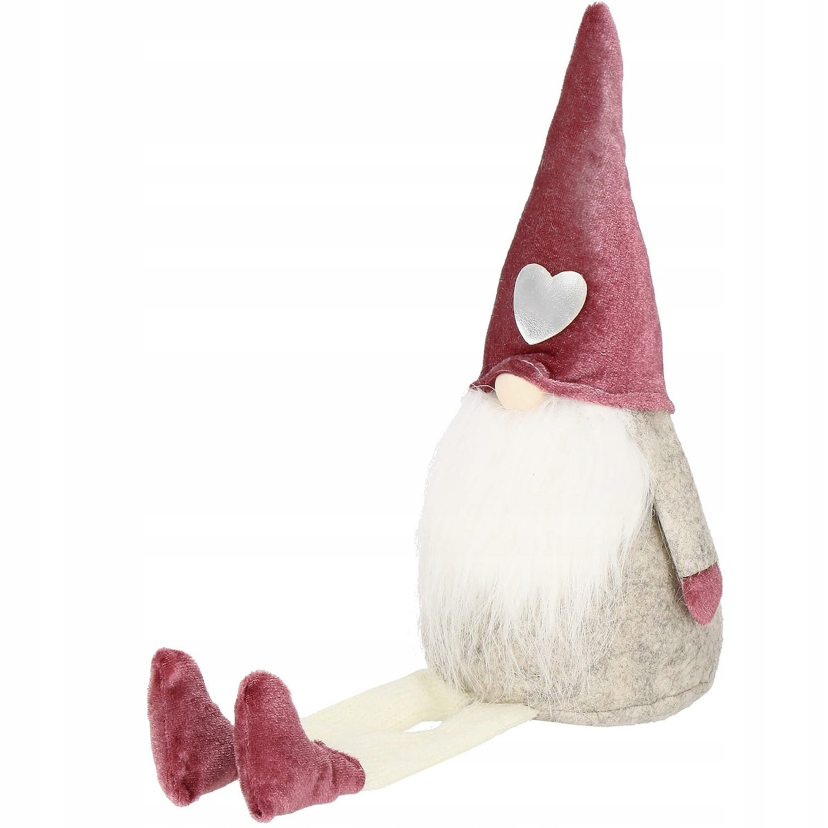 KRASNAL ŚWIĄTECZNY SIEDZĄCY PREZENT NA ŚWIĘTA POD CHOINKĘ 40 CM OZDOBA Szerokość produktu 13 cm