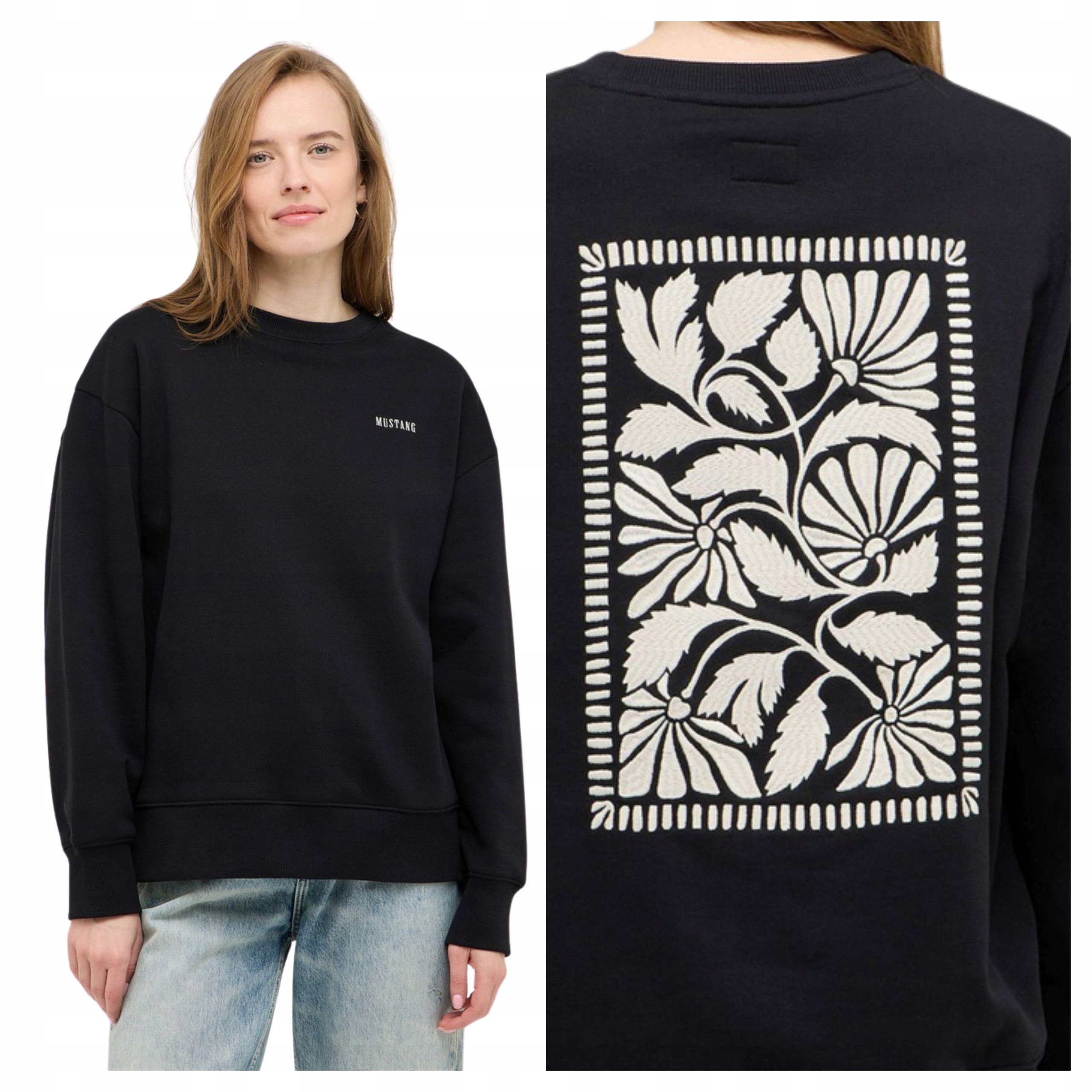 Mikina Mustang Burley Nerozepínací Bavlněná Černá L