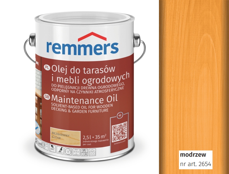 Pflege-Olej do tarasów i mebli ogrodowych Remmers 5 l Modrzew