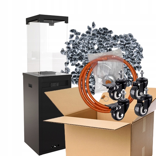 Ohrievač Patio Light čierny Kratki Kamene