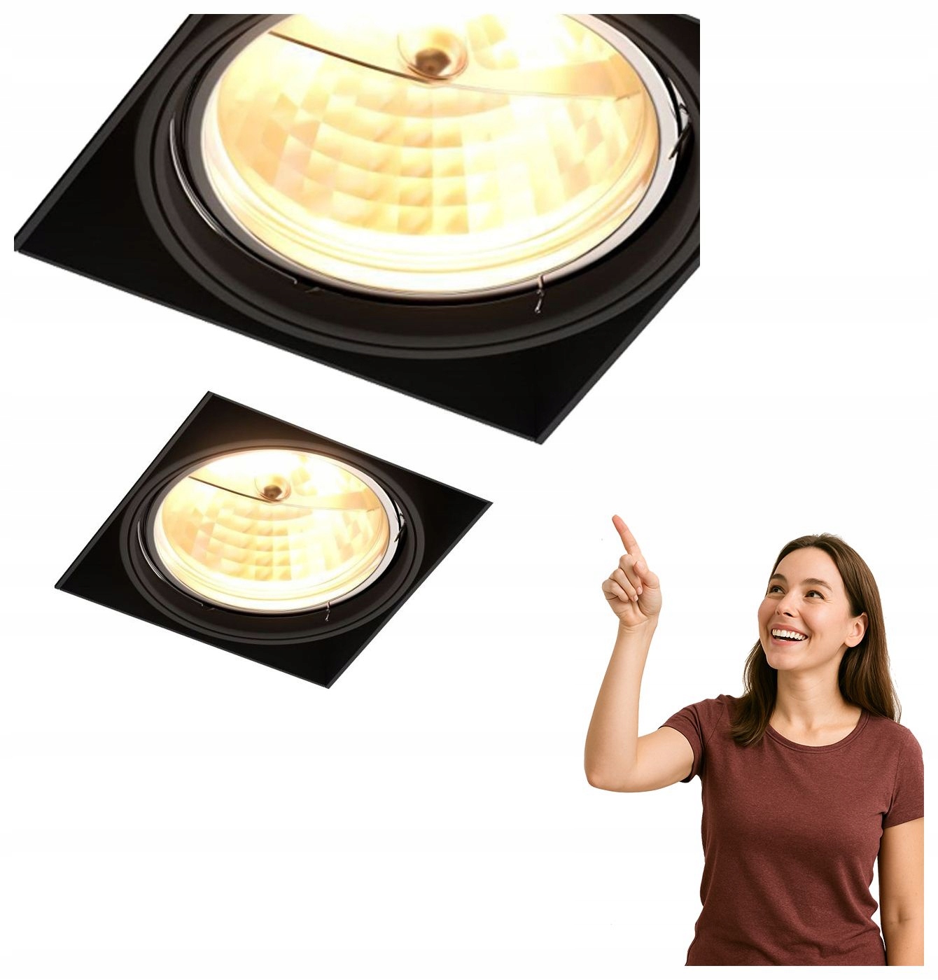 Zapuštěné svítidlo kulaté stropní svítidlo Oneon DL 111-1 94363-BK Zuma Line