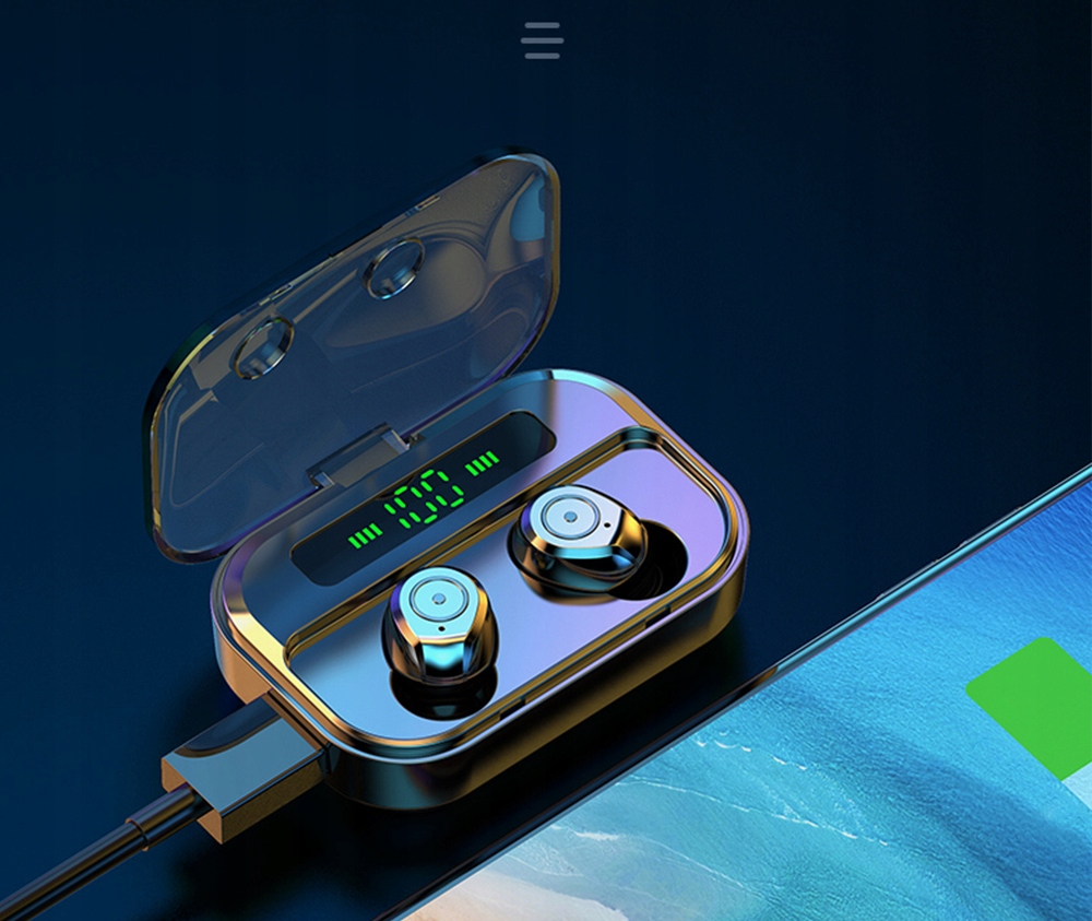 SŁUCHAWKI BEZPRZEWODOWE DOUSZNE Z MIKROFONEM M7 PRO SPORTOWE do IOS ANDROID Kod producenta SŁUCHAWKI BLUETOOTH GAMINGOWE Z POWERBANKIEM