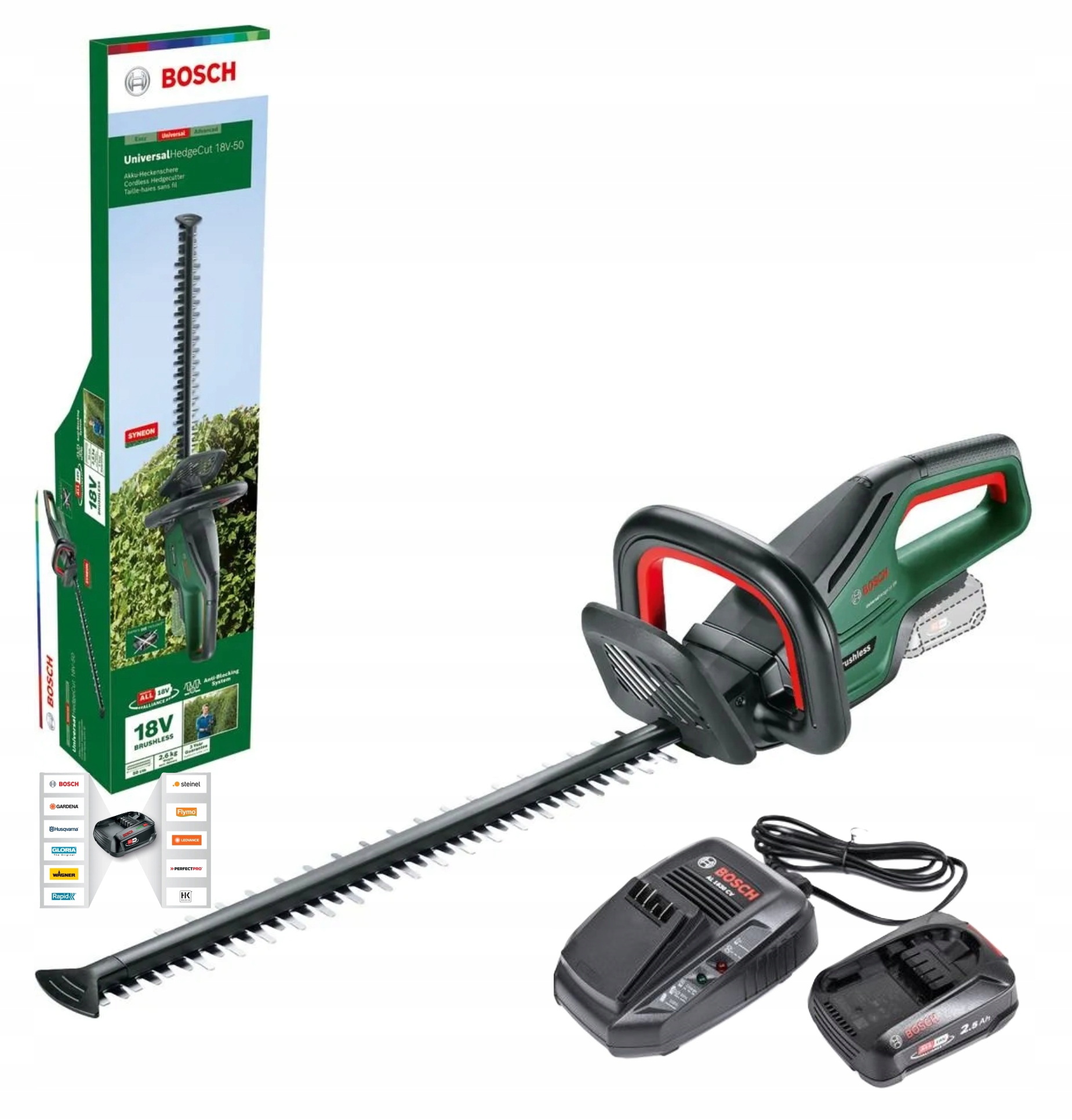 Nożyce do żywopłotu 50cm Bosch UniversalHedgeCut 18V-50 Zestaw 18V 2.5Ah