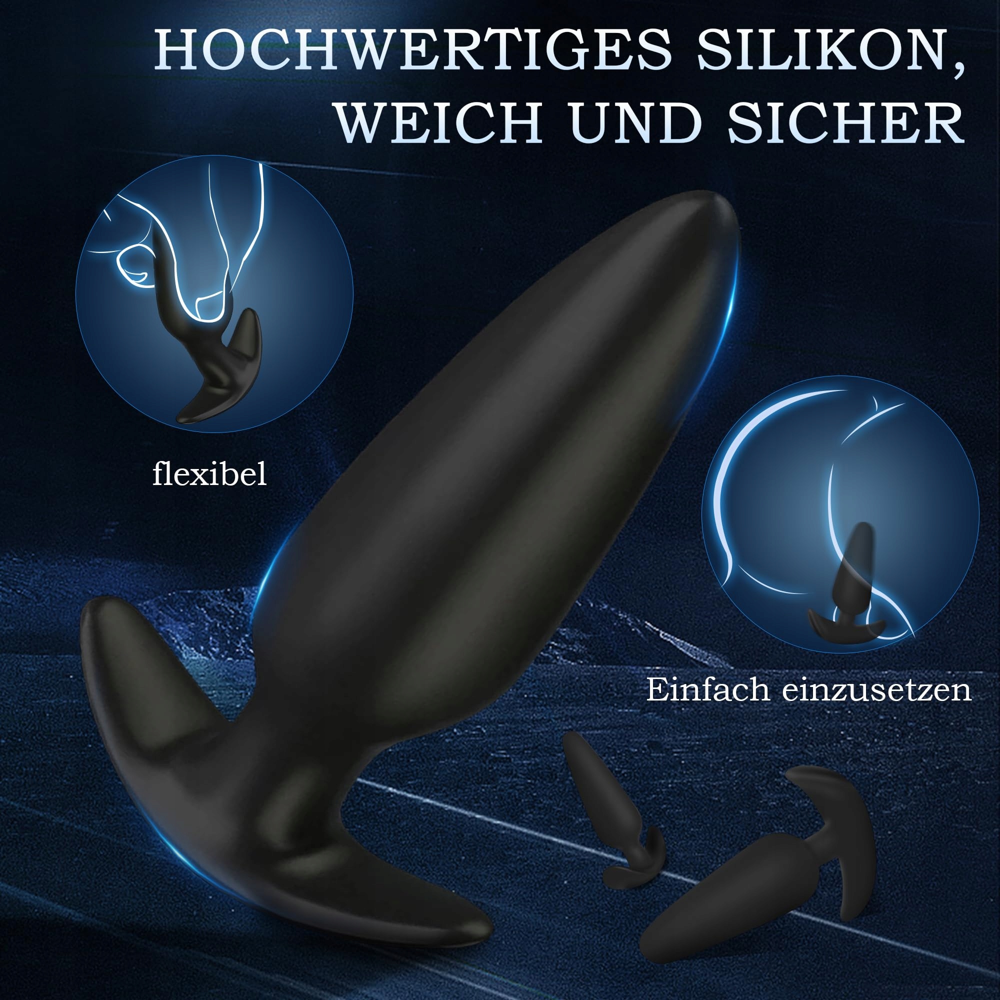 CHICLSQ Zdalnie Sterowany Wibrator Anus Dildo Plug 10 Trybów — miniatura 5