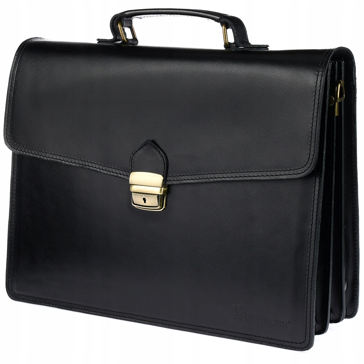 Kožená pánská aktovka na dokumenty Premium Beltimore přírodní kůže