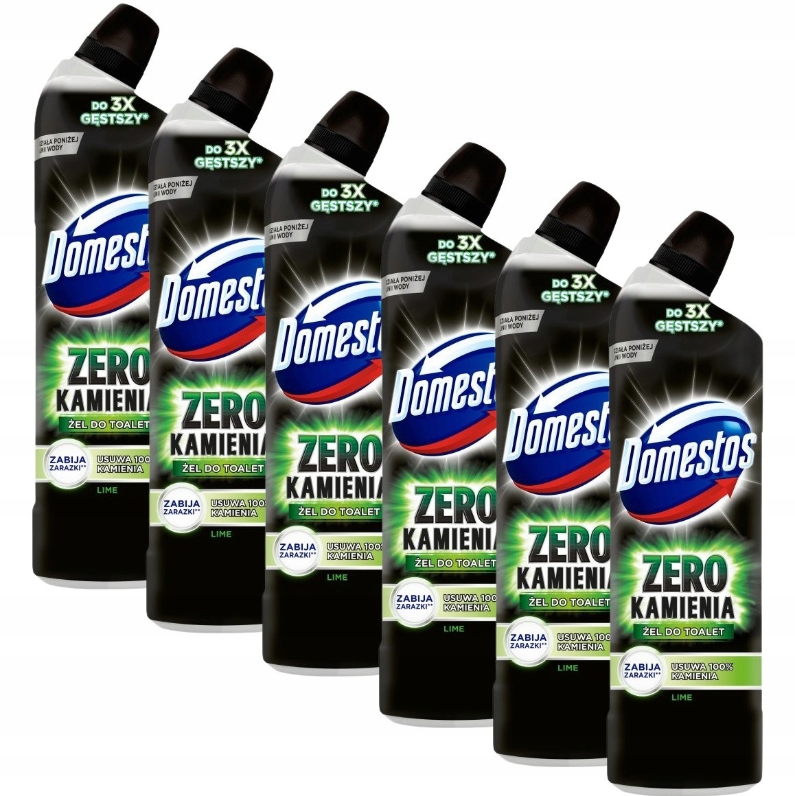 

6x Domestos Zero Kamienia Lime Żel do Wc 750ml