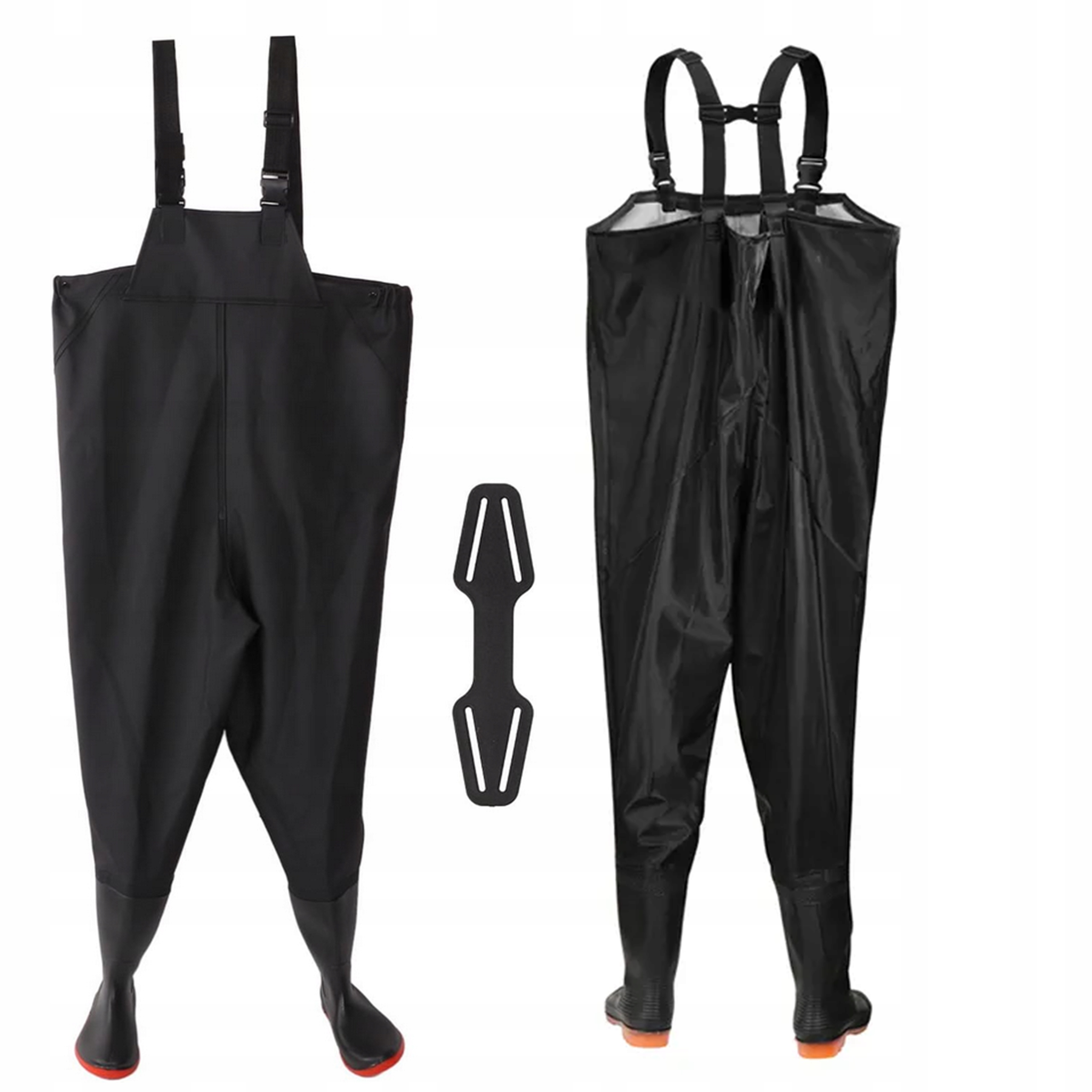 WODERY SPODNIOBUTY WĘDKARSKIE SPODNIE WZMOCNIONE GUMOWCE RYBACKIE ROZM 43 Materiał dominujący PVC