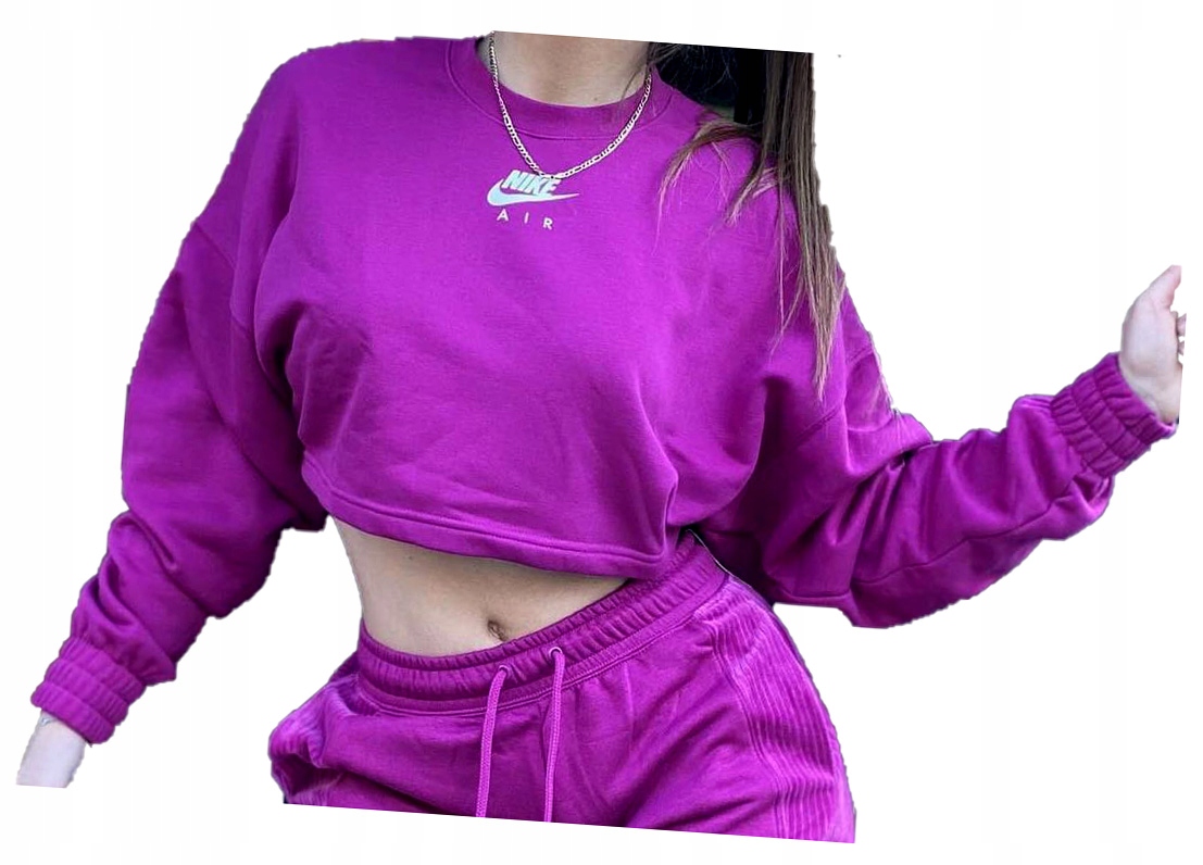 Dámská Mikina Nike Air Crew Crop Oversized Fit CU6584-564 r.XL