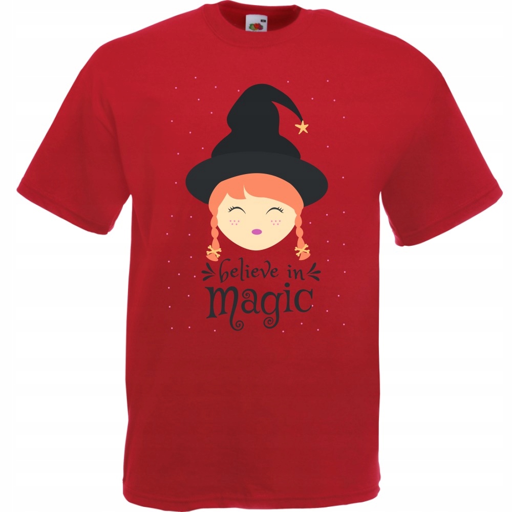 

Koszulka halloween czarownica XL ceglana czerwona