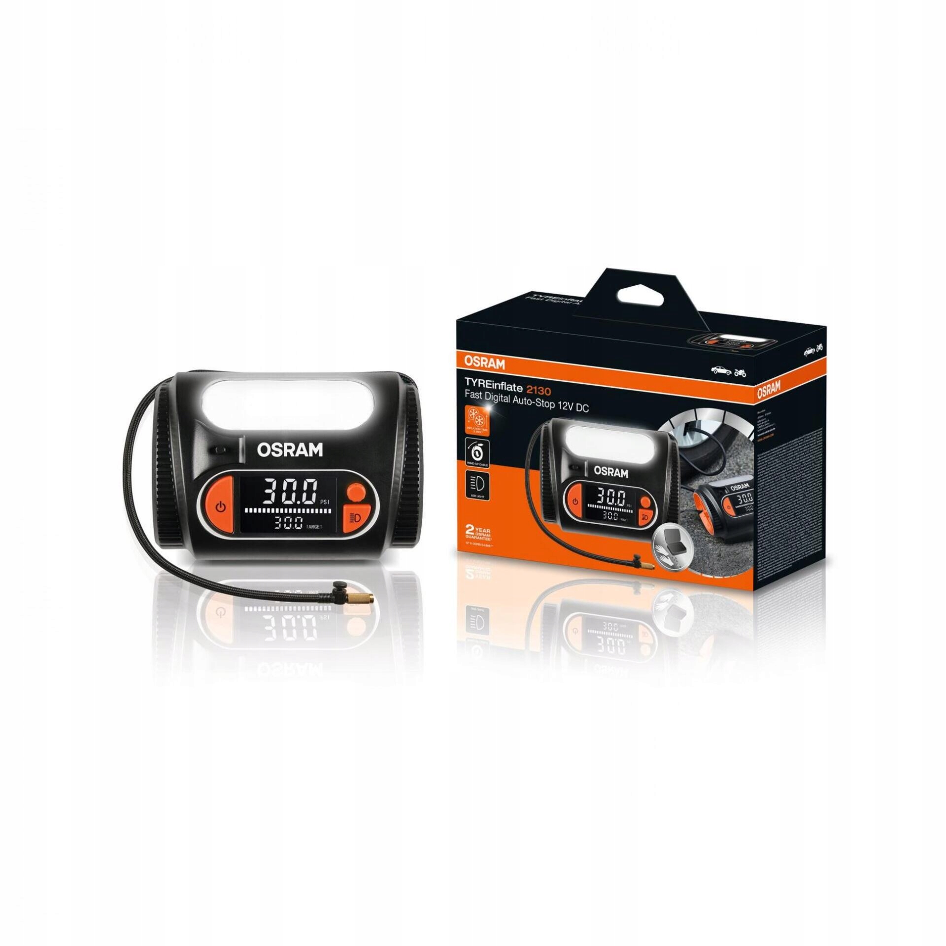 Osram TYREinflate 2130 rýchly kompresor s káblom 1ks OTI2130