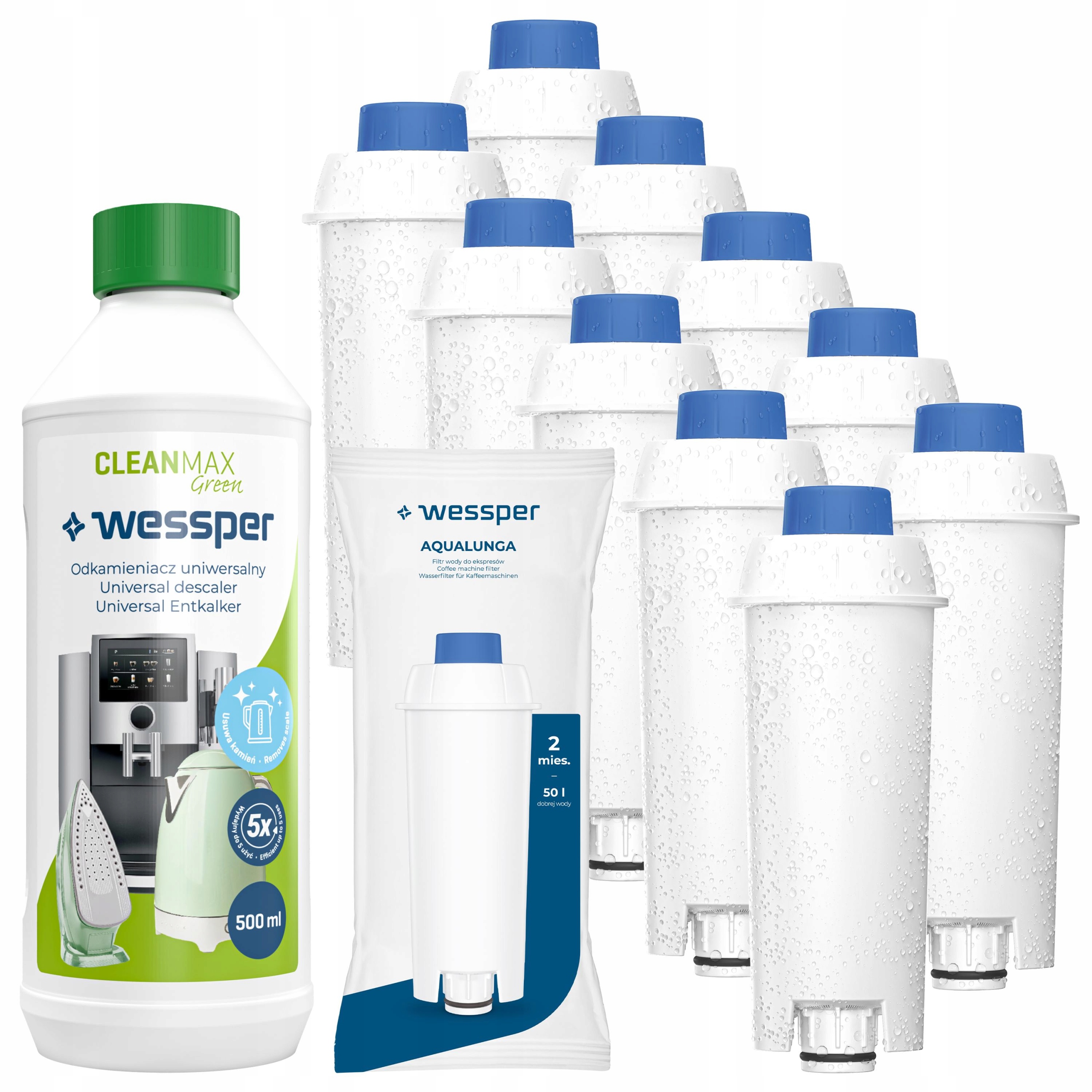 10 x filtr do kávovaru Delonghi Dinamica odvápňovač pro kávovar 0,5 l