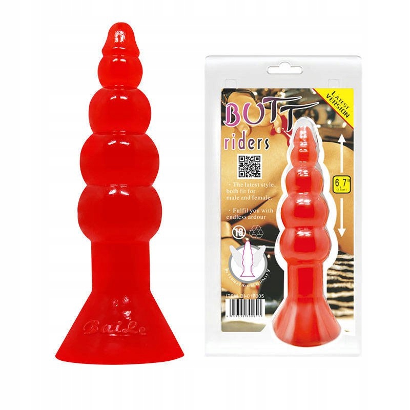 

Korale Korek Analny Butt Riders 17cm Główka Penisa