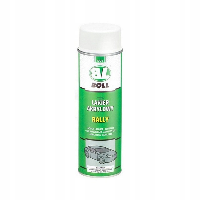 Boll Lakier Akrylowy Biały Mat 0,5L Spray do metalu drewna plastiku farba