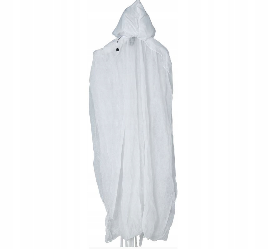 Bílá závěsná kostra 185 cm – svítící halloweenská dekorace