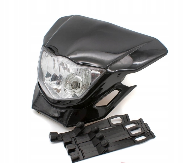 LAMPA PRZÓD Z MOCOWANIEM CROSS 125 250 300 CZARNA