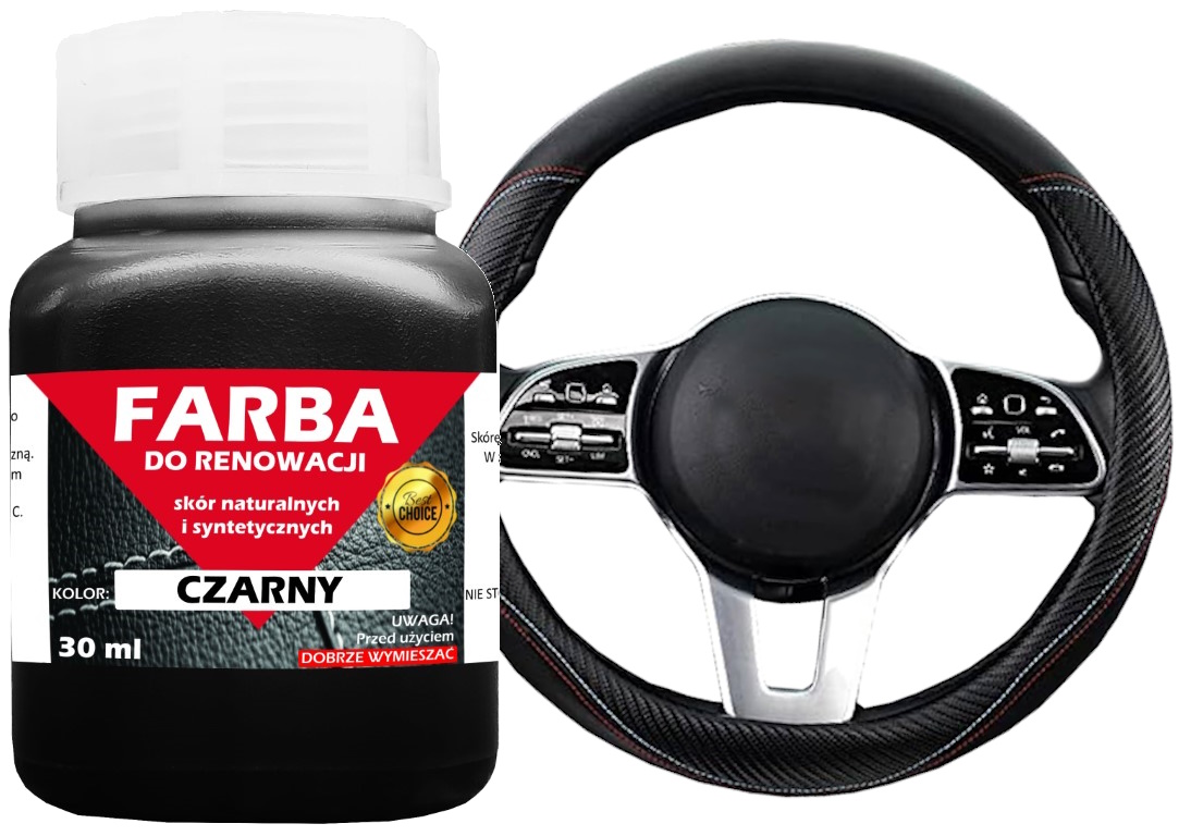 Renowacja Skóry Kierownicy Lakier Farba Czarna