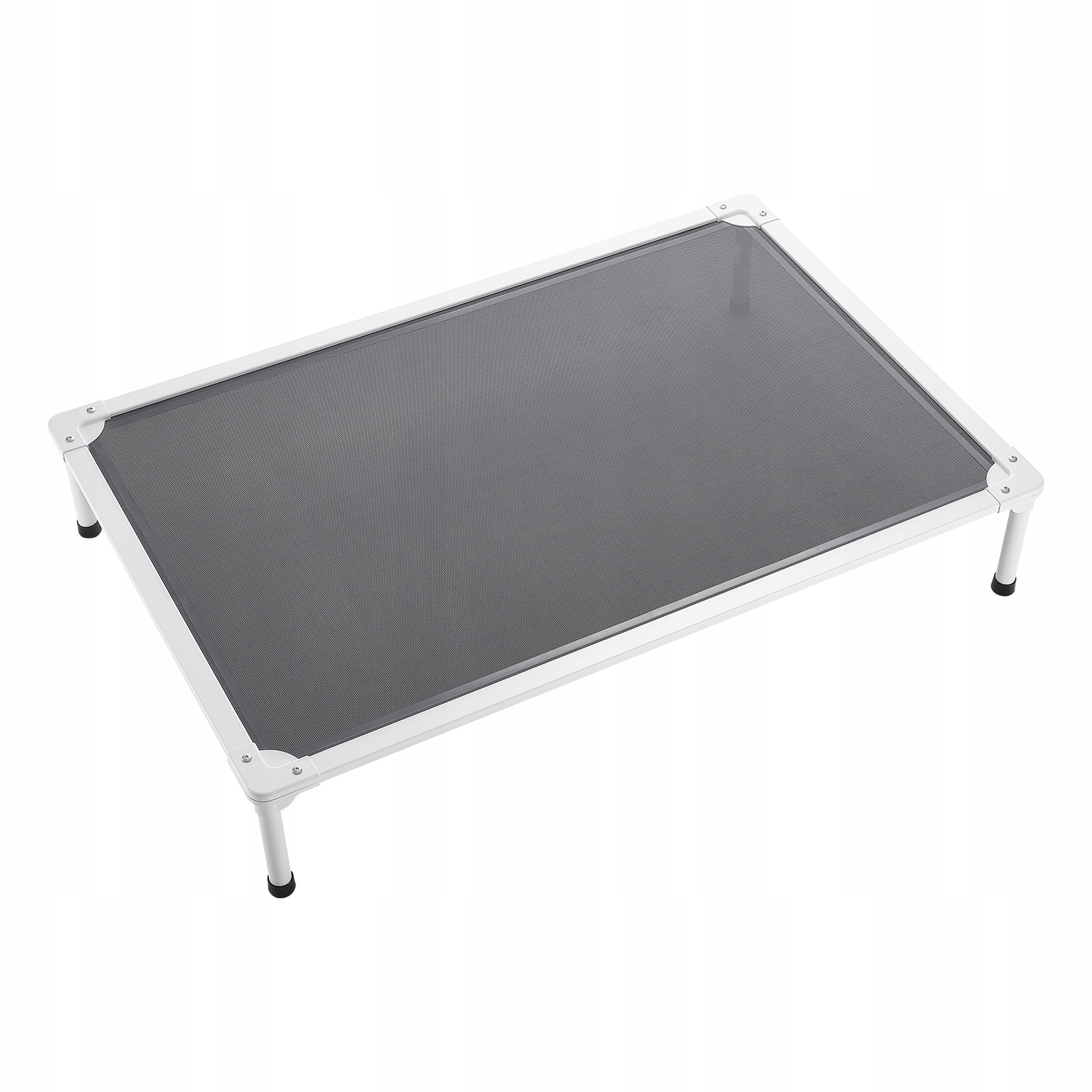 Vyvýšené Pelíšek pro psa 125 x 83 cm XL Šedá-Stříbrná textilní síťka