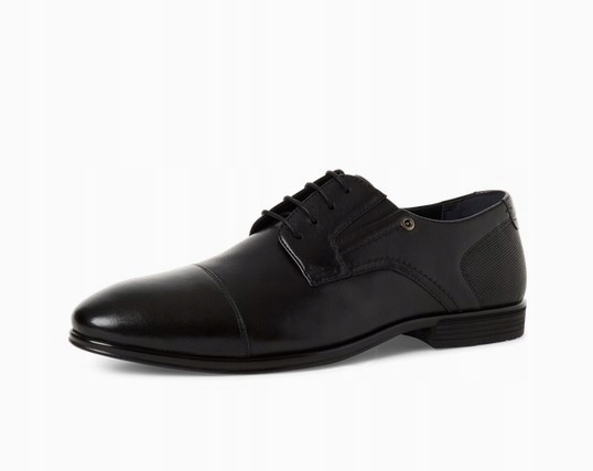 Marco Tozzi pánské polobotky černé přírodní kůže společenské boty vel