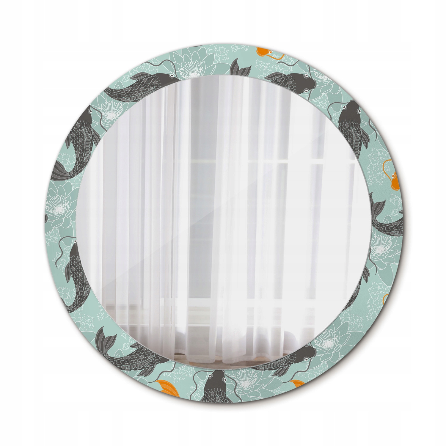 Moderné zrkadlo do obývacej izby Karp koi 80 cm