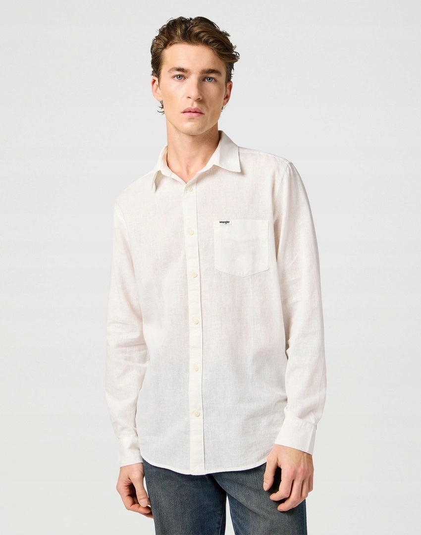 Pánská košile Wrangler 1 Pkt Shirt White 112362907 XL